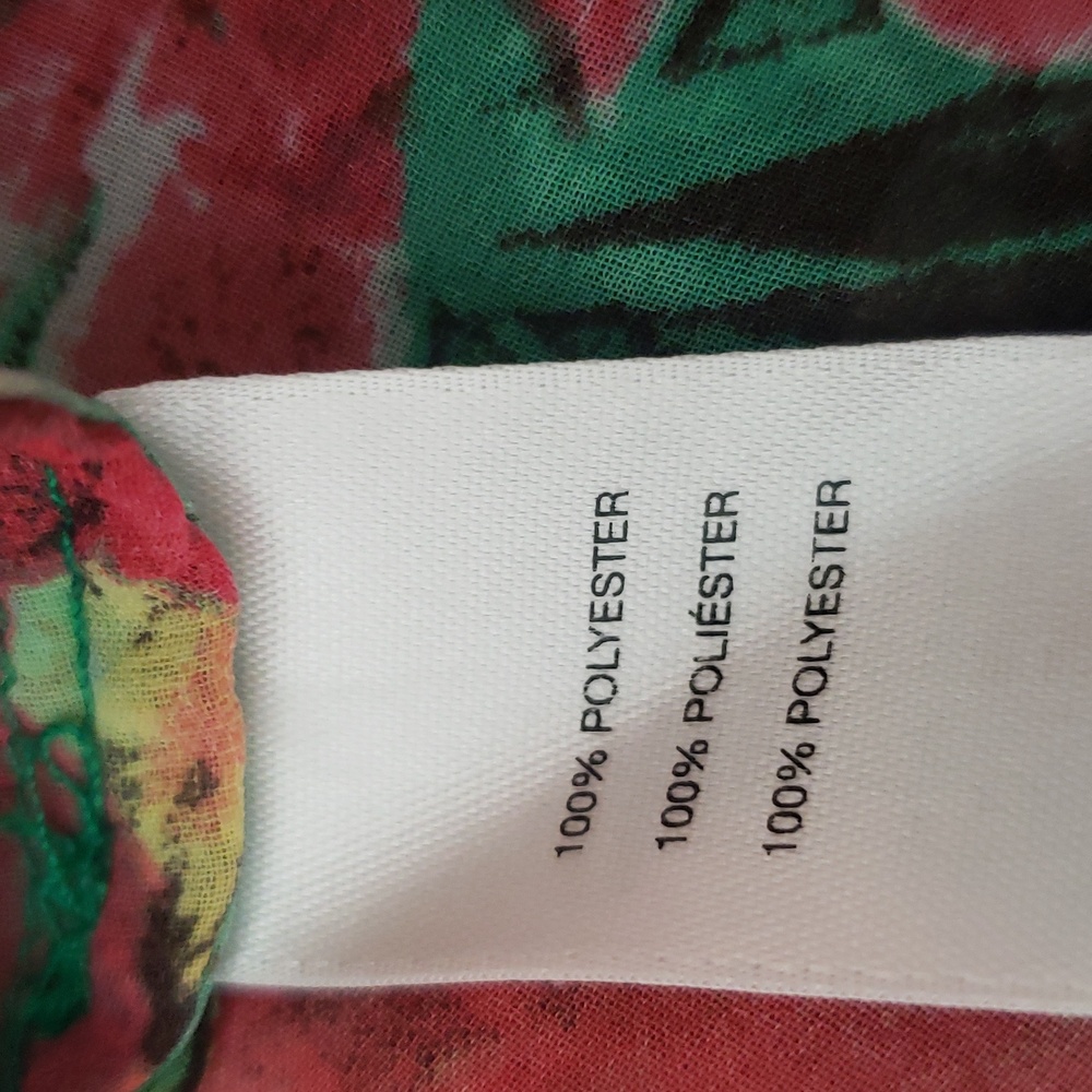 Chico's 3/4 Sleeve Top Semi Sheer Floral Print with Front Tie Waist Detail - Picture 11 of 12